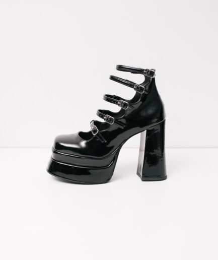 [34 ao 39] sapatos com fivelas de vinil caffeine