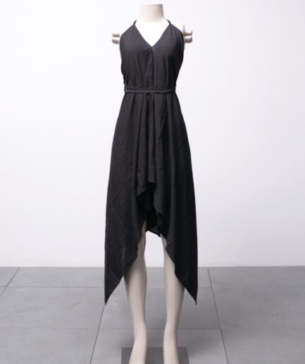 [P/M] Vestido de viscose com pontas