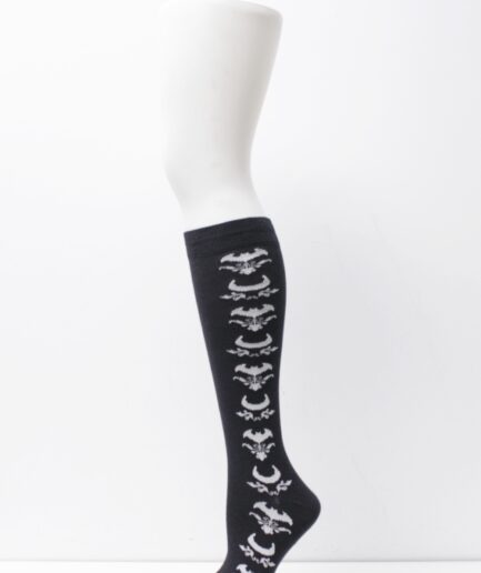 Par de meias 3/4 com morcegos e luas Caffeine