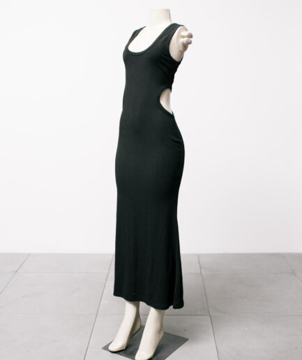 [P/M] Vestido de malha com recorte na lateral