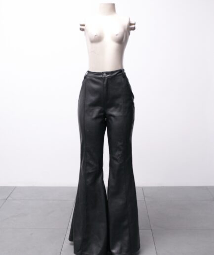 [M] Calça flare de courino com bolsos Killstar