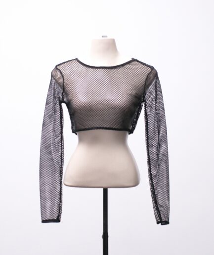 [P/M] Cropped manga longa de tela