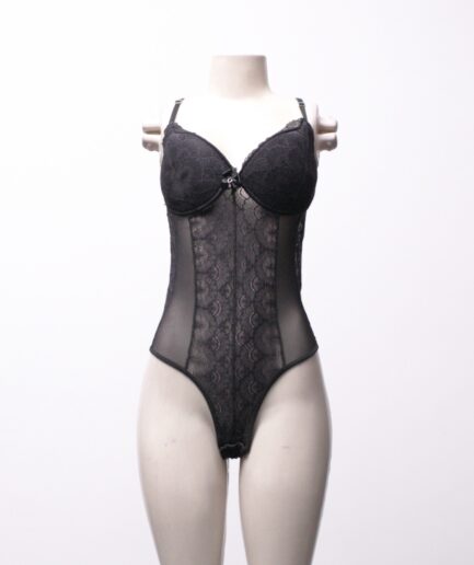 [M/G] Body de tule com renda e abertura nas costas