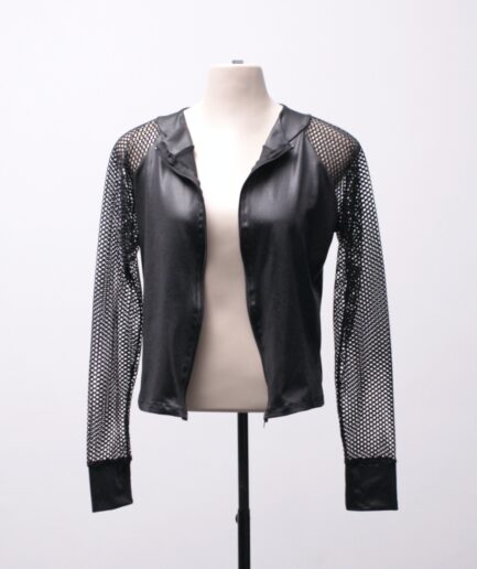 [M/G] Jaqueta em cirrê com mangas arrastão