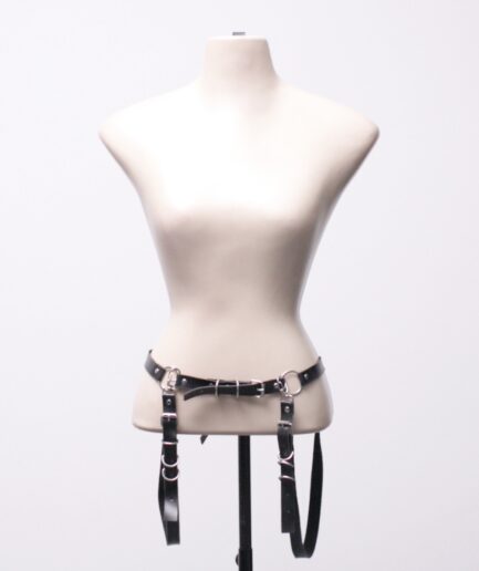 [P/M/G] Harness/ cinto de courino com argolas e fivelas