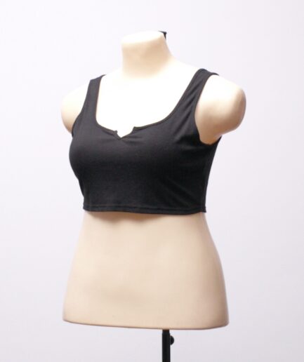 [G] cropped canelado Shein